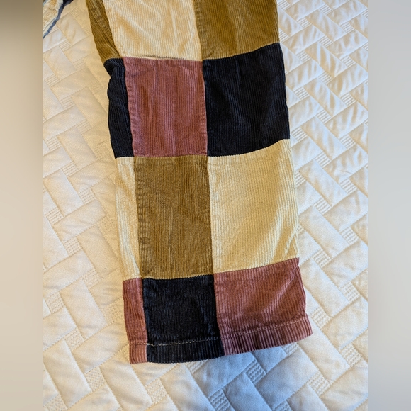 Urban Outfitters Corduroy Patchwork Beach Trousers Sz.M - Picture 4 of 11